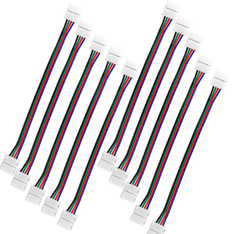 5pin 10mm/12mm RGB RGBW Free Welding quick strip accessories cable led electric solderless wire 2 pins 4 pin connectors plugs