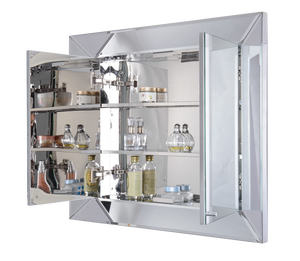 Современный изящный зеркальный шкаф с двумя дверцами для хранения парфюмерных бутылок, встраиваемый шкафчик с зеркалом для макияжа - Product Image 6