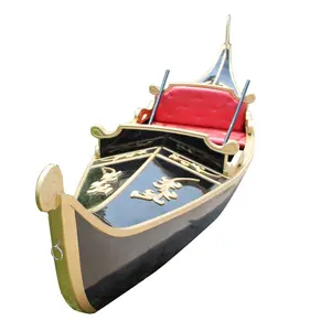 beautiful exquisite artistic Rowing Wood Gondola Boat