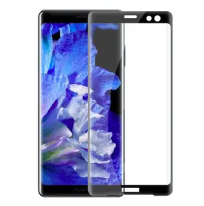 Crysal Clear 3D Curved Full Cover Tempered Glass Screen Protector For Sony Xperia XZ3