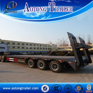 Chine aotong brand <span class=keywords><strong>new</strong></span> tri-essieu surbaissée remorque, Faible lit remorque avec extension latérale - Product Image 5