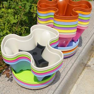 Pots hydroponiques pour jardinage, tour à empiler vertical, pots pour fraises ou fleurs, empilables - Product Image 5