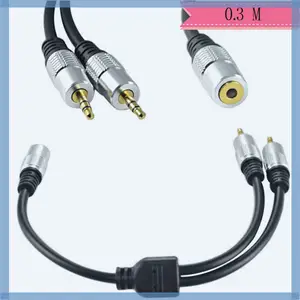 3.5mm macho a hembra para auriculares audio y splitter cable