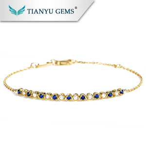 18 K plateó encanto ronda brillante corte moissanite oro <span class=keywords><strong>rosa</strong></span> al por mayor tenis pulsera - Product Image 2
