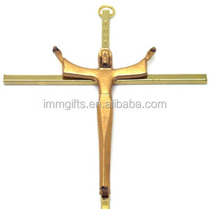 Cruz de metal de Jesús en aumento, colgante religioso inspirador Cristiano - Product Image 1