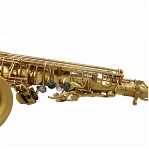 Latón original pulido lacado transparente Tres llaves de brazo doble Saxofón alto - Product Image 4