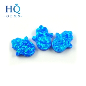 <span class=keywords><strong>Pietra</strong></span> <span class=keywords><strong>di</strong></span> <span class=keywords><strong>Opale</strong></span> Hamsa Blu Scuro/Chiaro, Mano <span class=keywords><strong>di</strong></span> Fatima in <span class=keywords><strong>Opale</strong></span> per Collana - Product Image 1