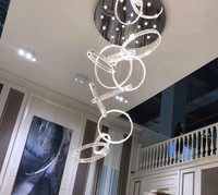 Современное круглое кольцо, Хрустальный подвесной светильник, люстра-кольцо, Хрустальная люстра