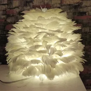 Modern Goose Feather Table Lamp China KD Fabric Lantern Table Lamp Supplier