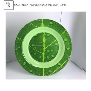 Piring Daun Hijau Pisang <span class=keywords><strong>Thailand</strong></span> Melamin Piring Bulat - Product Image 2