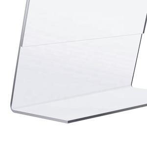 Espositore da Tavolo a L Personalizzato in Plastica con Supporto Inclinato per Cartelli in Acrilico - Product Image 4