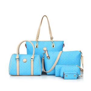 Ensemble de sacs à main pour femmes, 6 pièces, sacs à main de marque américaine célèbre avec fermeture éclair, vente en gros, 2020 - Product Image 6