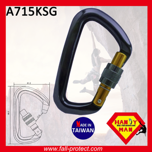 25KN Screw Lock Rock Climbing Mountaineer Aluminum Carabiner - Product Image 3