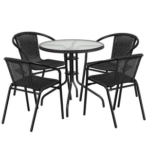 Hot Metal Pool Patio Bistro Balcony Patio <strong>Dining</strong> Set PE Wicker <strong>Rattan</strong> <strong>Table</strong> Set Garden Outdoor <strong>Chair</strong> - Product Image 3