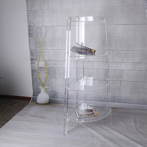 Acrylic Furniture Lucite Bookcase clear <strong>Corner</strong> <strong>Bookshelf</strong> Diy - Product Image 2
