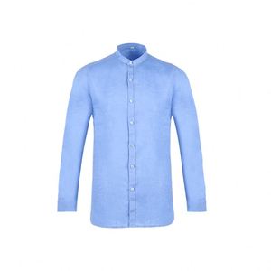 HOMME DÉCONTRACTÉ MANCHE LONGUE DÉCONTRACTÉ ROBE <span class=keywords><strong>CHEMISE</strong></span> COL <span class=keywords><strong>MAO</strong></span> <span class=keywords><strong>LIN</strong></span> CHANVRE <span class=keywords><strong>CHEMISE</strong></span> - Product Image 2