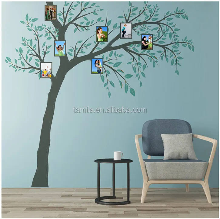 New design large family tree vinyl wall decal Peel and stick vinyl wall art DIY Photo gallery frame decor sticker