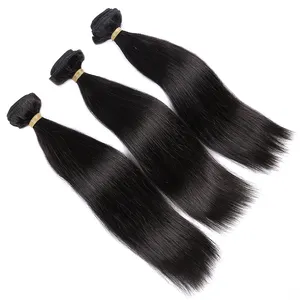 Schoonheid Meisje Raw Virgin Cuticula Uitgelijnd Weeft Bundels Peruaanse En Braziliaanse Straight Lang Zwart Human Hair Weave Kapsels