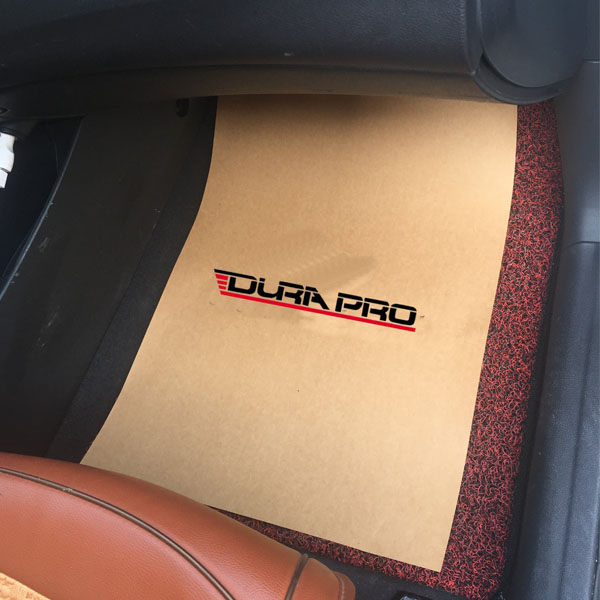 KAFEEK 100pcs Disposable Car Floor Mats - 15.35"x19.21" Kraft Paper Waterproof Foot Pads For Detailing