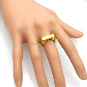 <span class=keywords><strong>Bague</strong></span> classique en acier inoxydable, forme de <span class=keywords><strong>fer</strong></span> <span class=keywords><strong>à</strong></span> <span class=keywords><strong>cheval</strong></span>, anneau plat, marque, punk, <span class=keywords><strong>bague</strong></span> d'amour, couleur or, forme carrée, pour femmes - Product Image 6