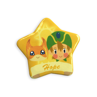 Botones e Insignias Metálicas Personalizadas con Forma de Estrella de Anime de 58 mm - Color y Logotipo Personalizados