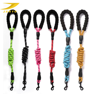 Precio competitivo, productos para mascotas, <span class=keywords><strong>collar</strong></span> y correa de perro de cuerda de nailon coloridos, correas de lona con logotipo personalizado - Product Image 1