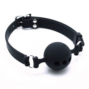 Bavaglio a sfera traspirante in Silicone per restrizioni di schiavitù per adulti gioco sessuale - Product Image 1