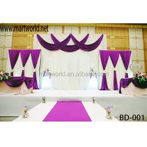 2022浪漫风格窗帘面料婚礼舞台装饰，婚礼背景婚礼和派对装饰 (BD-001)