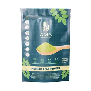 8 oz pouch Custom printing aluminum foil tea powder packaging bag for moringa leaf