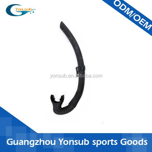All black silicone plongée <span class=keywords><strong>tuba</strong></span> <span class=keywords><strong>pour</strong></span> chasse sous - marine - Product Image 1