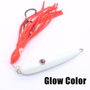 Iscas de lula de pesca inchiku, isca de metal 120g, parte inferior do metal, saia polvo, com gancho de ajuda, chumbo, peixe lenta, jig