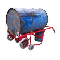 Carro de mano para equipos de construcción de alta resistencia con diseño de escalera de escalada Rueda Carro marco de acero mango tambor Dolly