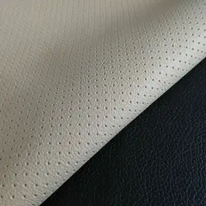 Manufacture In Stock Perforated Vinyl Artificial Leather Synthetic For Auto Upholstery Car Seat