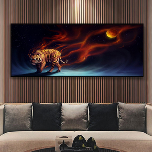 El rey de las bestias Tigre vista nocturna pintura de cristal kit - Product Image 1