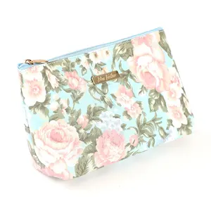 Cosmetic Bags Cases 2023 Fashion Women Travel Waterproof Cotton Flower Makeup Bag Cosmetics Sanitary Storage Napkin Bag