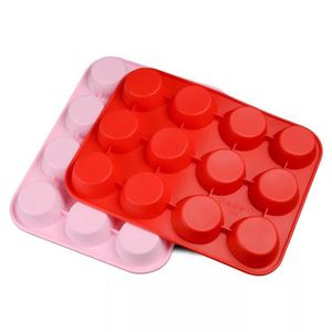 Teglia per Cupcake in Silicone USSE 12 cavità, <span class=keywords><strong>stampo</strong></span> per <span class=keywords><strong>Muffin</strong></span> antiaderente in Silicone Bakeware Tin - Product Image 2
