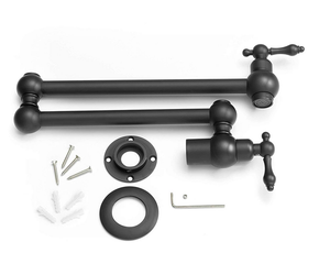 Double Poignée Pliant Extensible Double Articulation Bras Oscillant Mural robinet Remplisseur de Marmite Robinet robinet de <span class=keywords><strong>cuisine</strong></span> - Product Image 2