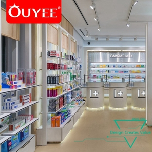 Diseño de Interiores de Farmacia con Pintura Blanca y Iluminación, Fabricante de Guangzhou - Product Image 3