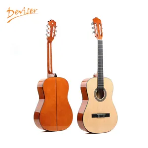 Guitarra clássica de madeira tamanho pequeno, atacado de fábrica, 3/4, para estudantes