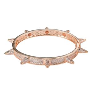BB103 Hip Hop Iced Out Bling Chain <strong>Bangle</strong> <strong>for</strong> Women <strong>Men</strong> Jewelry Brass CZ Stone Punk Bracelet - Product Image 3