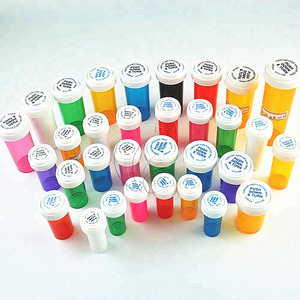 Hot Selling Custom Size And Color Plastic Pill Bottles Reversible Pharmacy Vials