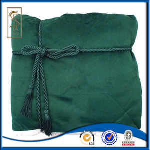 Bosque verde suave <span class=keywords><strong>2</strong></span> capas de poliéster tejido de lana de cordero manta Merino - Product Image 2