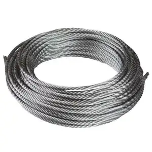 316 Stainless Wire Rope 316 Stainless Steel Cable Fishing Wire Rope Waring Net 1x19 7x7 Iwrc Wire