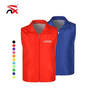 Bán Buôn Tùy Chỉnh Polyester Không Tay Làm Việc Tình Nguyện Viên Vest Với Bất Kỳ Logo