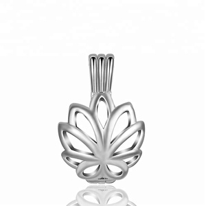 Pendentif en <span class=keywords><strong>perle</strong></span> <span class=keywords><strong>de</strong></span> Lotus en argent, cage, offre spéciale, nouvelle collection K303N08 - Product Image 4