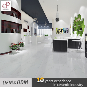 Azulejos de Cerámica Yemen, Brillantes, Pulidos, Esmaltados, Color Blanco Hueso Brillante, Azulejo de Porcelana para Piso, 600X600 - Product Image 3