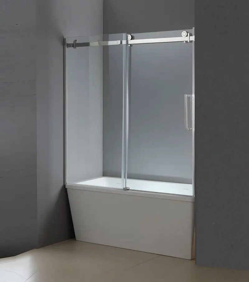 זול הזזה זכוכית מחוסמת מסך זכוכית מקלחת אמבטיה בריטניה KD8113T