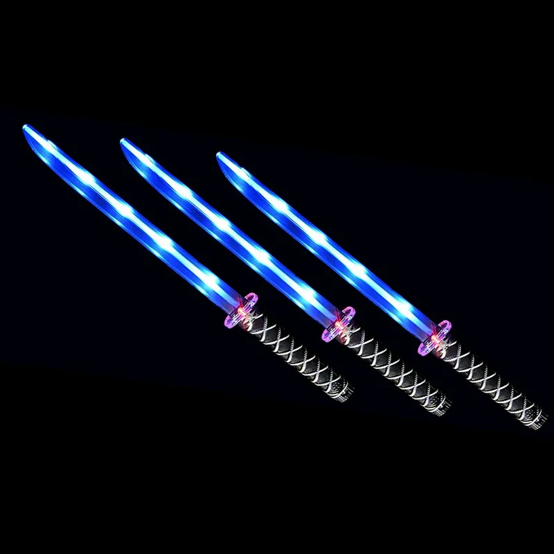 Japanese fighter cosplay toys light up toy Ninja weapon prop tool led light up sword