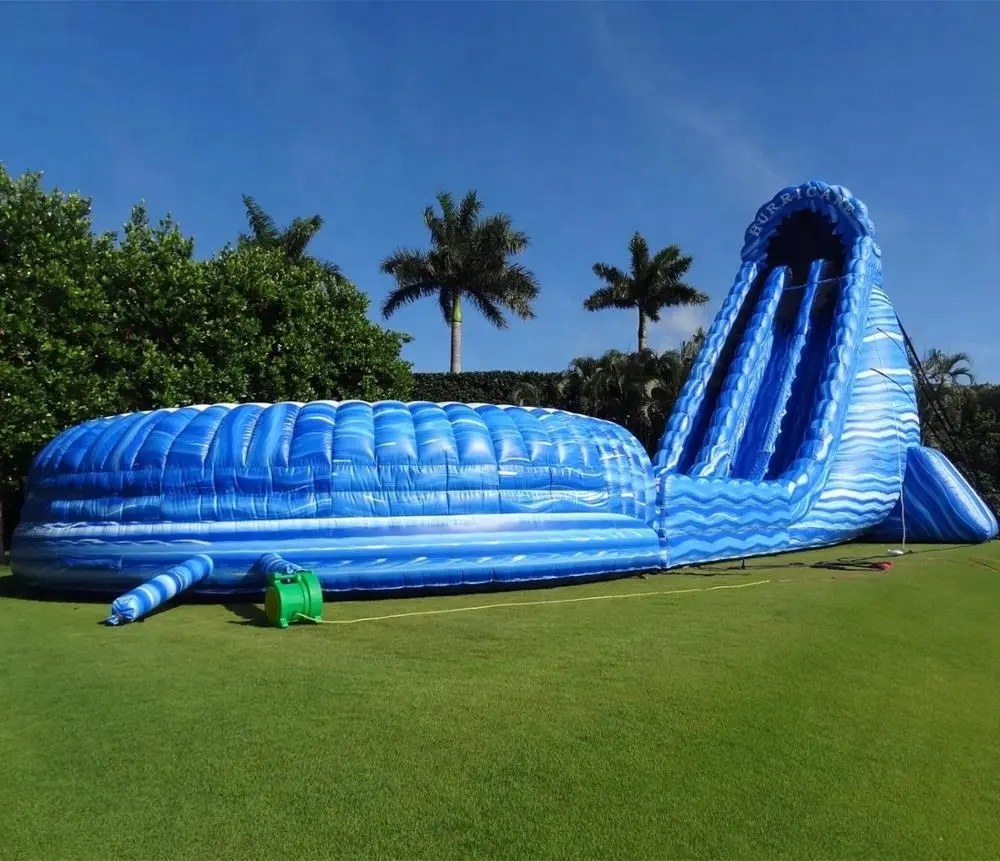 Popular commercial Giant Inflatable Hurricane cyclone Water Slides For sale