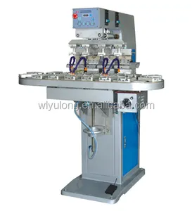 4 color rotary pad printing machine for plastic